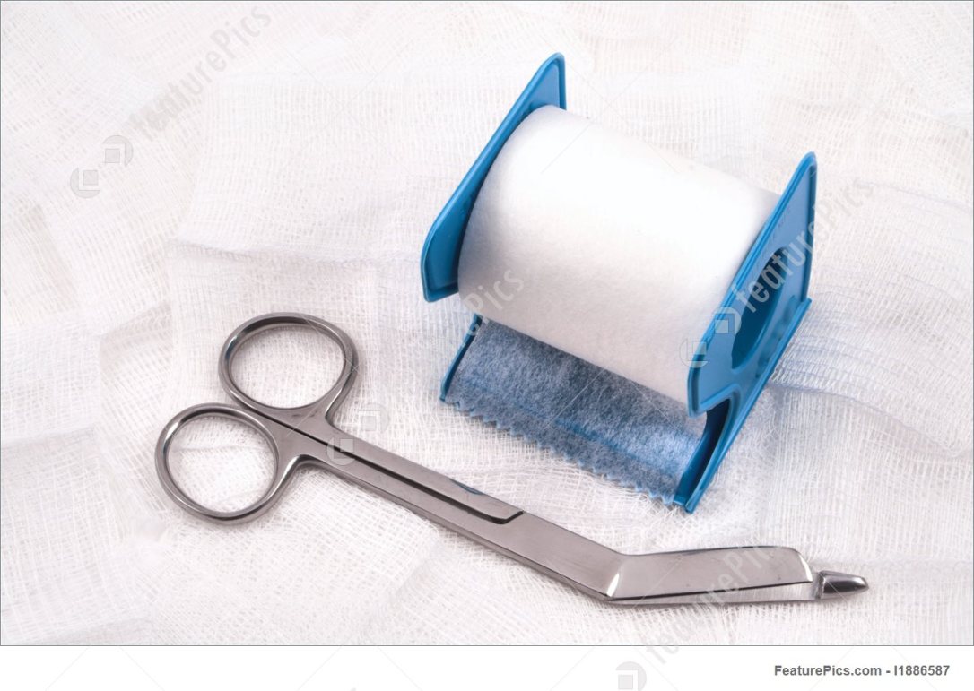 gauze-tape-and-scissors-stock-picture-886587